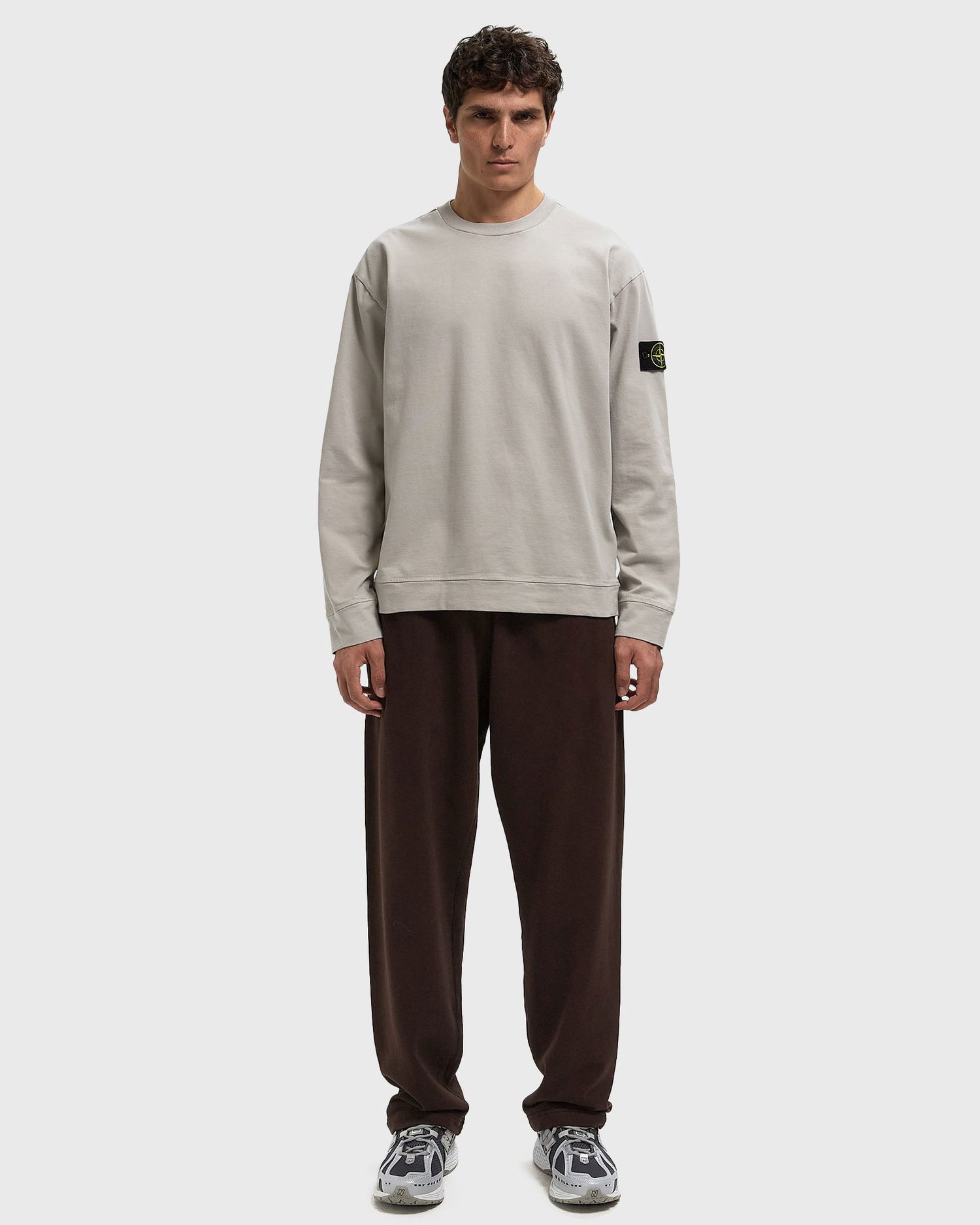 Sweatshirt Stone Island Sleeve Patch Crewneck Sweatshirt Beige | K2S156100075S0A50.V0061, 1