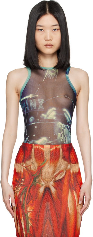 Krop Jean Paul Gaultier Gaultier 'The Pigalle' Printed Bodysuit Blå | 24/30-F-BD044-T552-59560100, 0