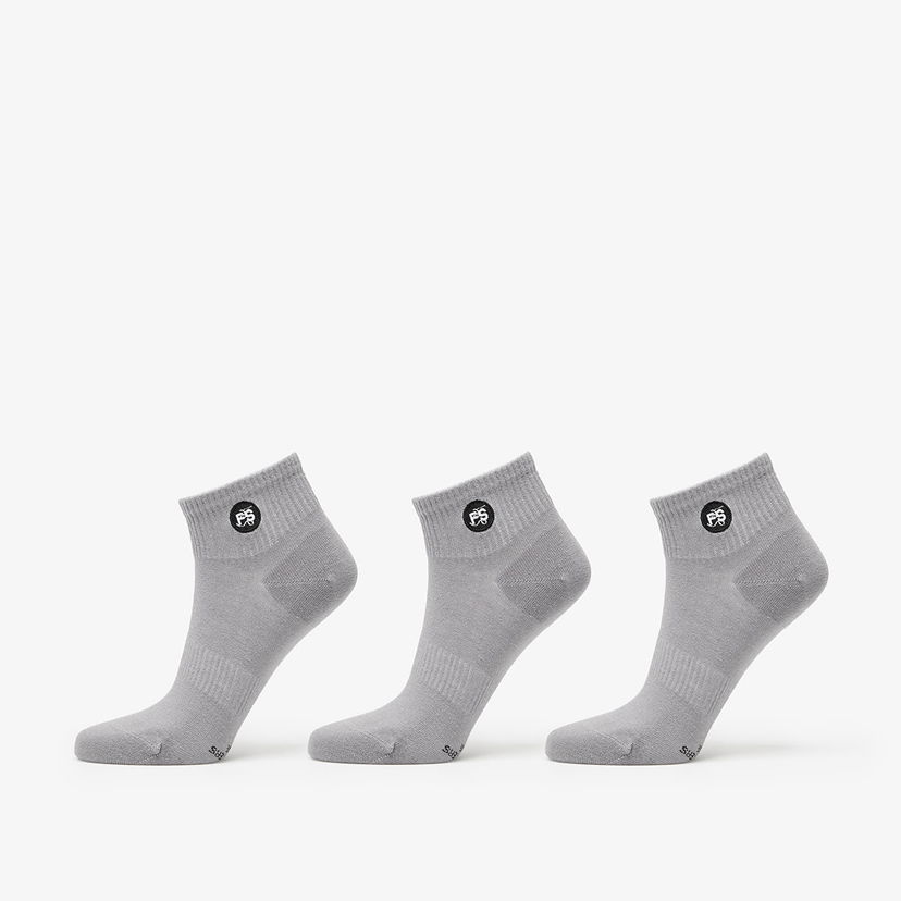 Sokker Footshop Ankle Socks 3-Pack Grey Grå | FTSHP_375