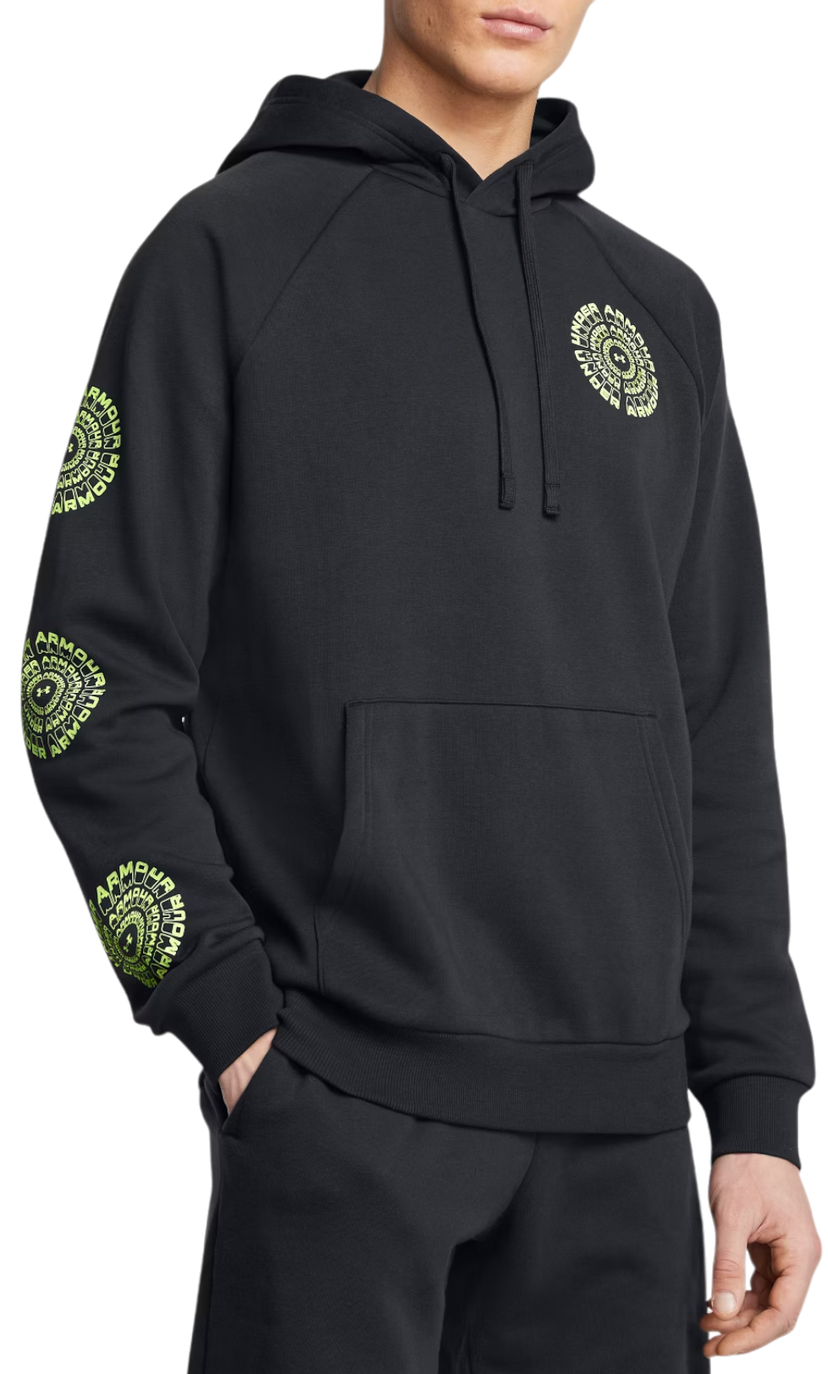 Sweatshirt Under Armour Rival Fleece High Brand Hoodie Sort | 1386593-001