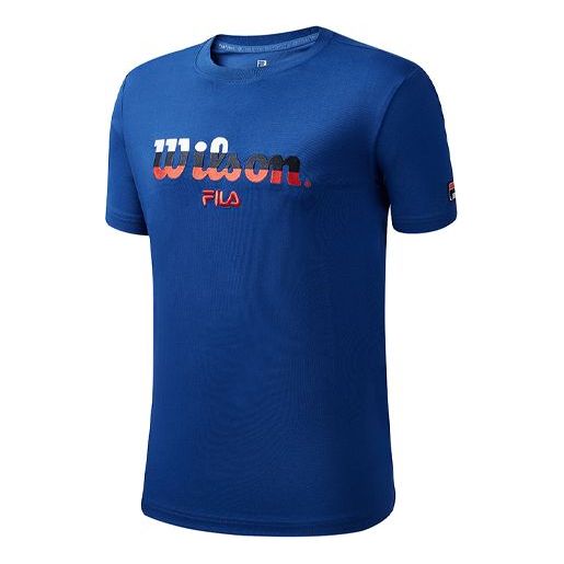 T-shirt FILA Wilson Crossover Tennis Short Sleeve T-Shirt Blå | A11M033107F-RB