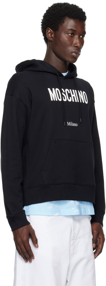 Sweatshirt Moschino Moschino Printed Organic Cotton Hoodie Sort | 252ZZ170852281555, 1