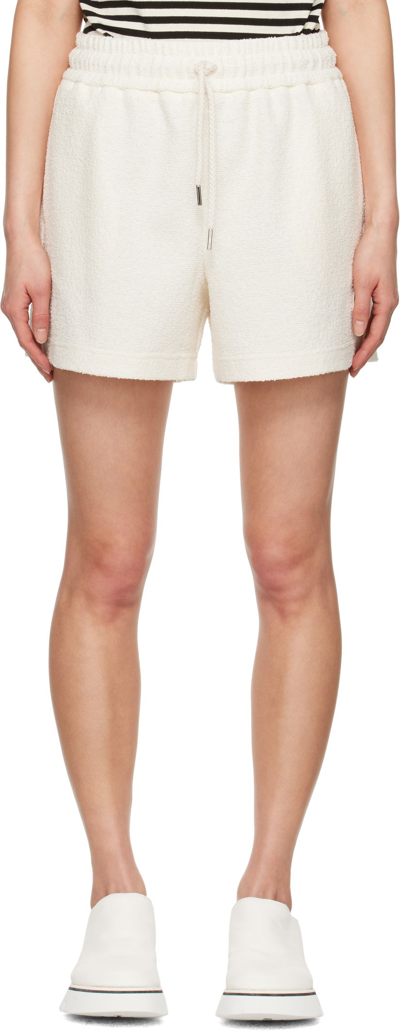 Shorts Moncler Moncler Drawstring Shorts Hvid | K10938H0002189AWR