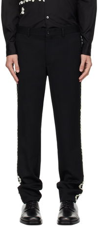 Homme Plus Black Button Trousers