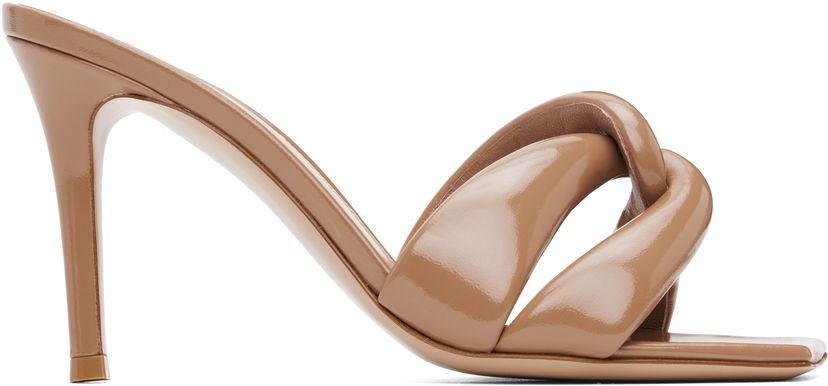 Sneakers og sko Gianvito Rossi Amour Twisted Strap Heeled Sandals Beige | G10012-85RIC-NUI
