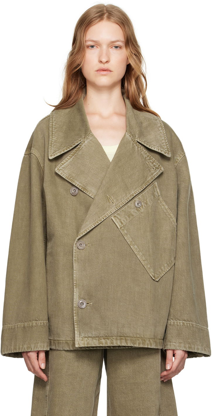 Jakke LEMAIRE Lemaire Dispatch Denim Jacket Grøn | OW334 LD1017, 0