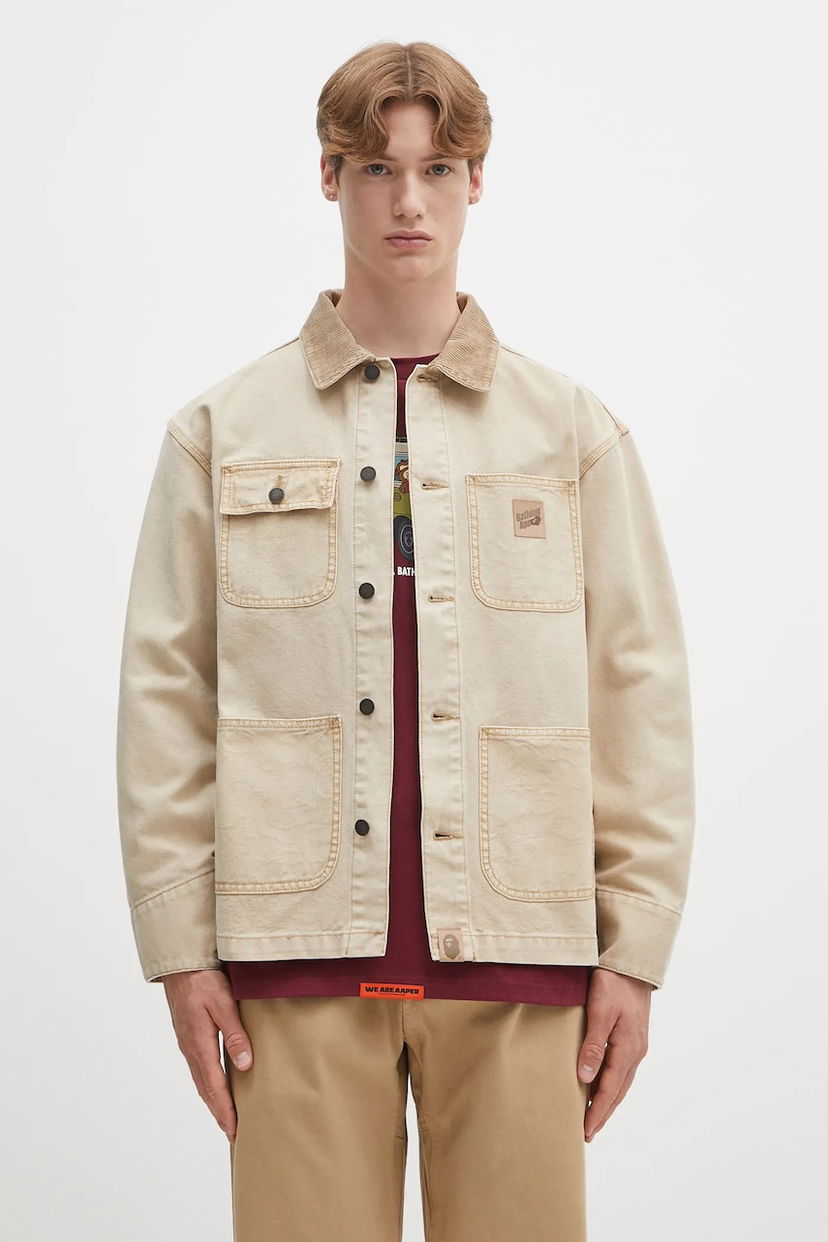 Jakke BAPE A Bathing Ape Chore Coat Beige | 1L30140308