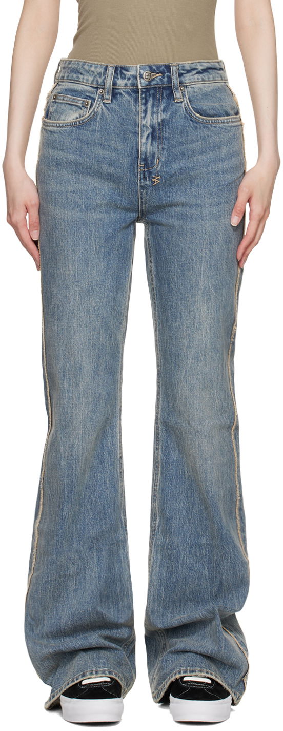 Jeans Ksubi Frayed Soho Jeans Blå | WPF24DJ017