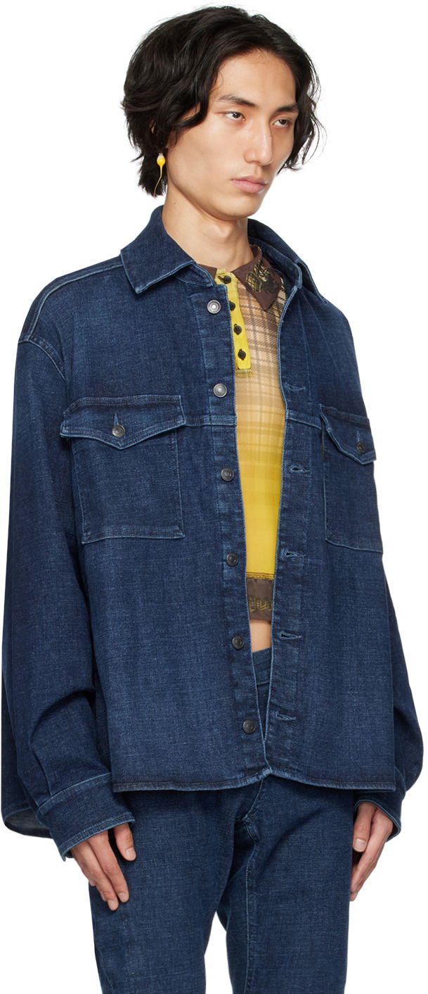 Jakke Ottolinger Ottolinger Denim Buttoned Shirt Blå | 1700408, 1
