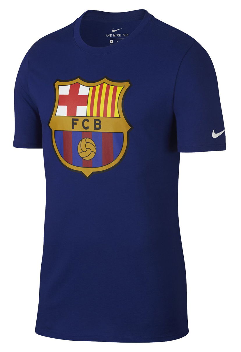 T-shirt Nike FCB T-Shirt Evergreen Crest Blå | 898621-455