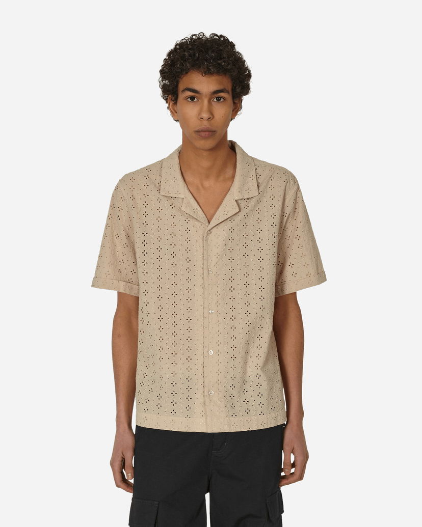 Skjorte GUESS Camp Shirt Pearl White Beige | M4GH79WEUC0 G047