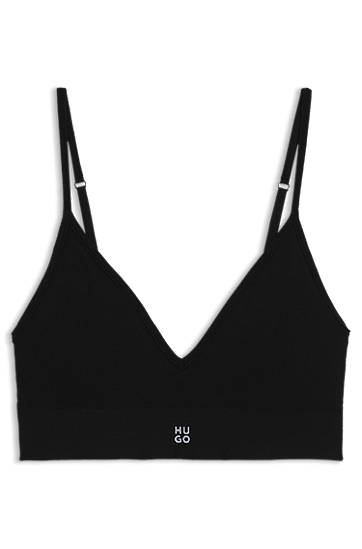 Bh BOSS HUGO Seamless Ribbed Bralette with Removable Padding Sort | 50545745, 0