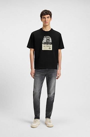 T-shirt BOSS Relaxed-Fit Cotton Jersey T-Shirt with All-Terrain Graphic Sort | 50546958, 1