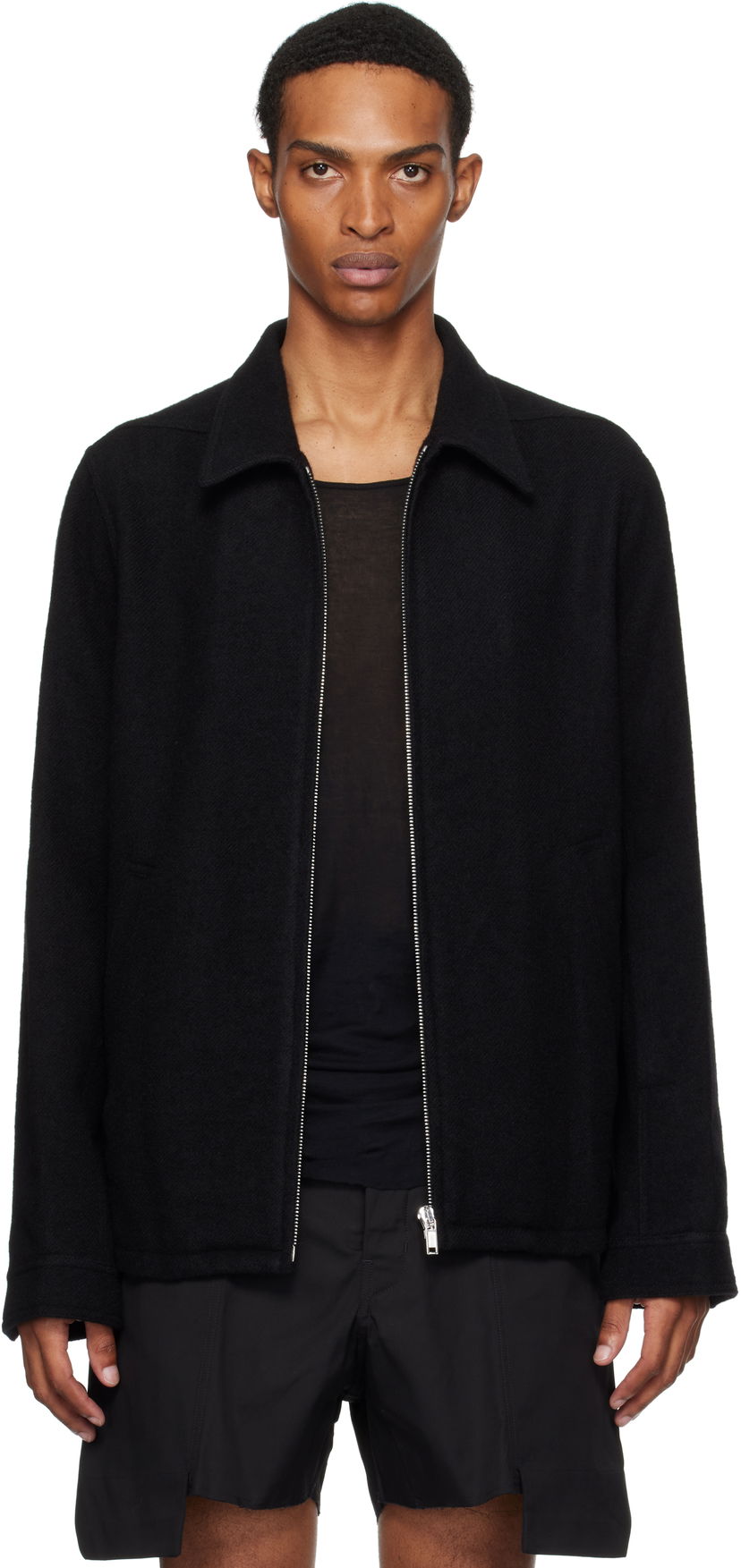 Jakke Rick Owens Rick Owens Concordians Brad Jacket Sort | RU02E1764 WBD