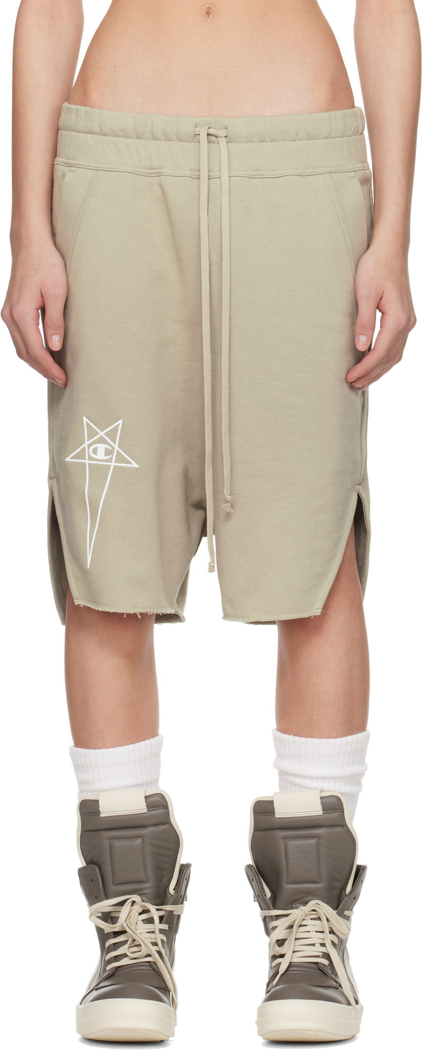 Shorts Rick Owens Rick Owens Champion Edition Beveled Pods Shorts Grøn | CW01E1688 CHFE