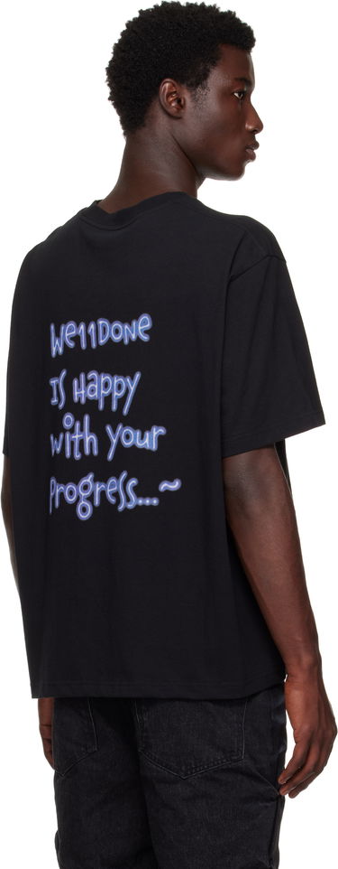 T-shirt We11done We11done Neon Logo Short Sleeved T-Shirt Sort | WD-TT2-25-752-U-BK, 2