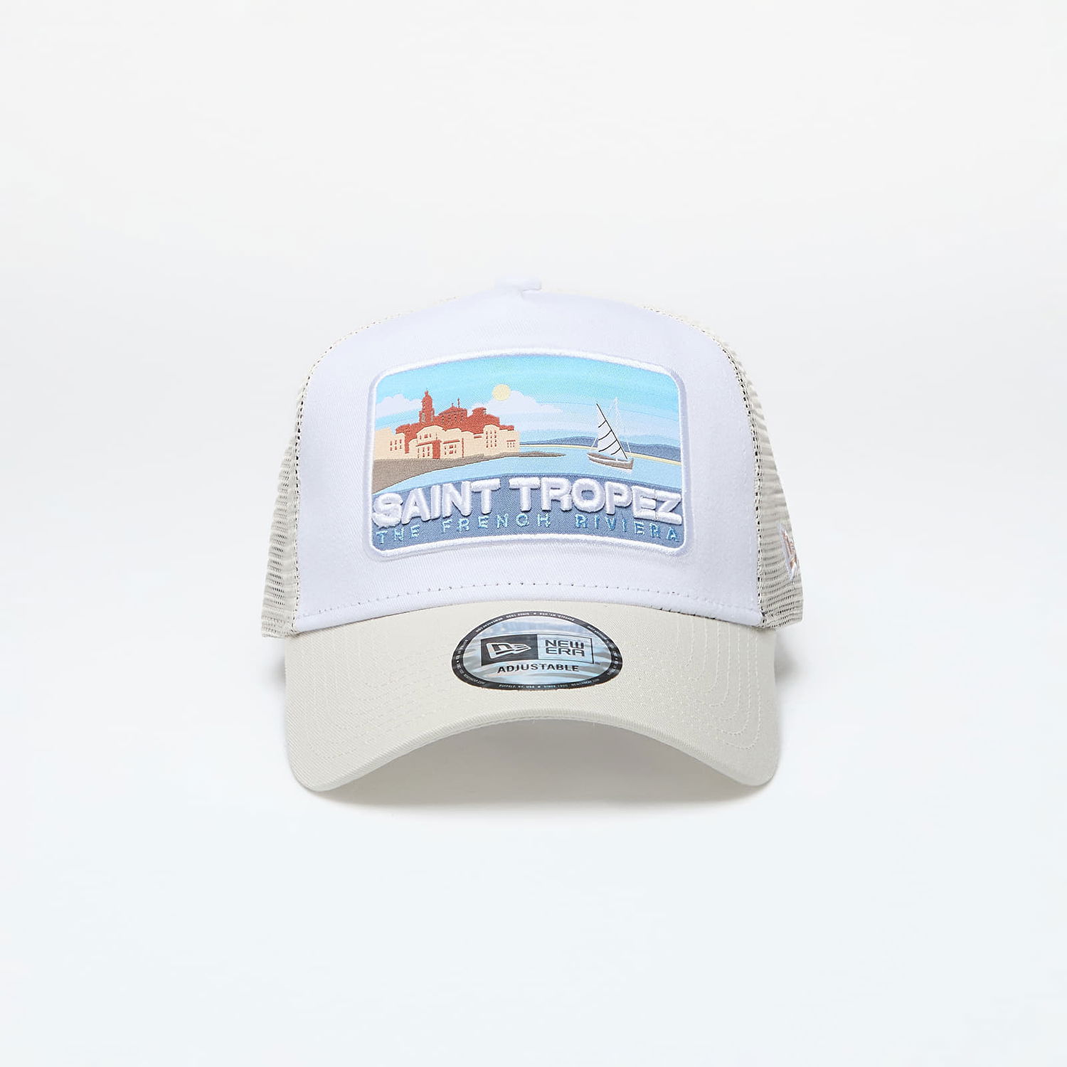 Kasket New Era Saint Tropez 9Forty Trucker Off White/ Oat Milk Hvid | 60503541, 0