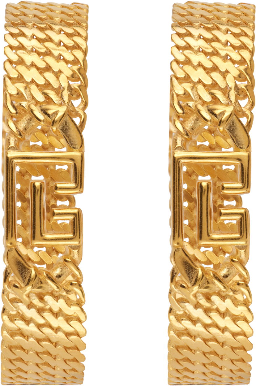 Øreringe Balmain Sync 'PB' Brass Hoop Earrings Metalisk | FN1XK519MBRA