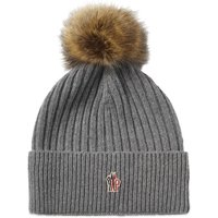 Beanie Moncler Grenoble With Logo Grey Grå | 3B000-19-M1213-986, 2