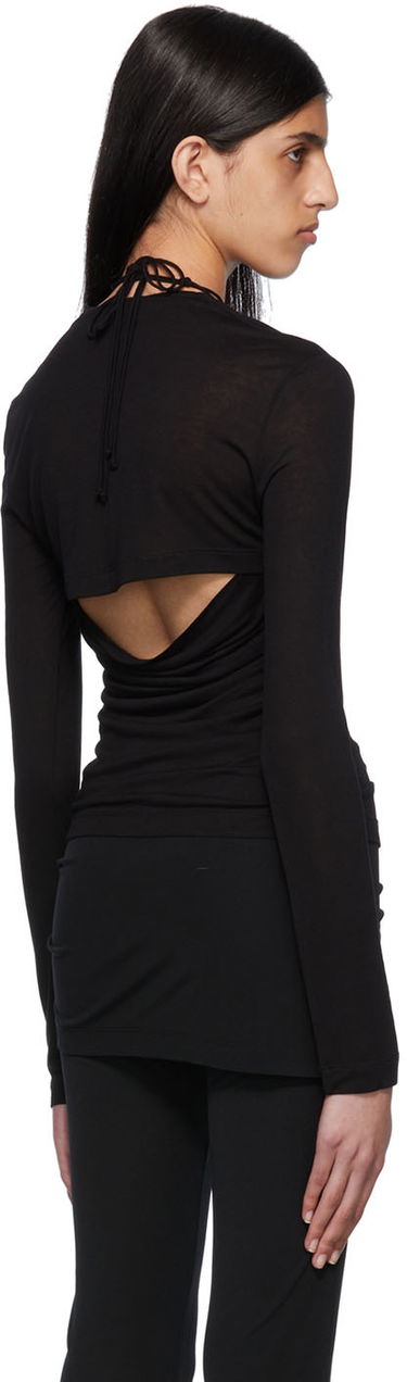 Tanktop Helmut Lang Halter Longsleeve Top Sort | Ls Halter Top, 2