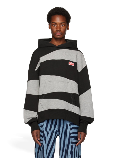 Sweatshirt KENZO Paris Dazzle Stripe Hoodie Grå | FD65SW0624MB