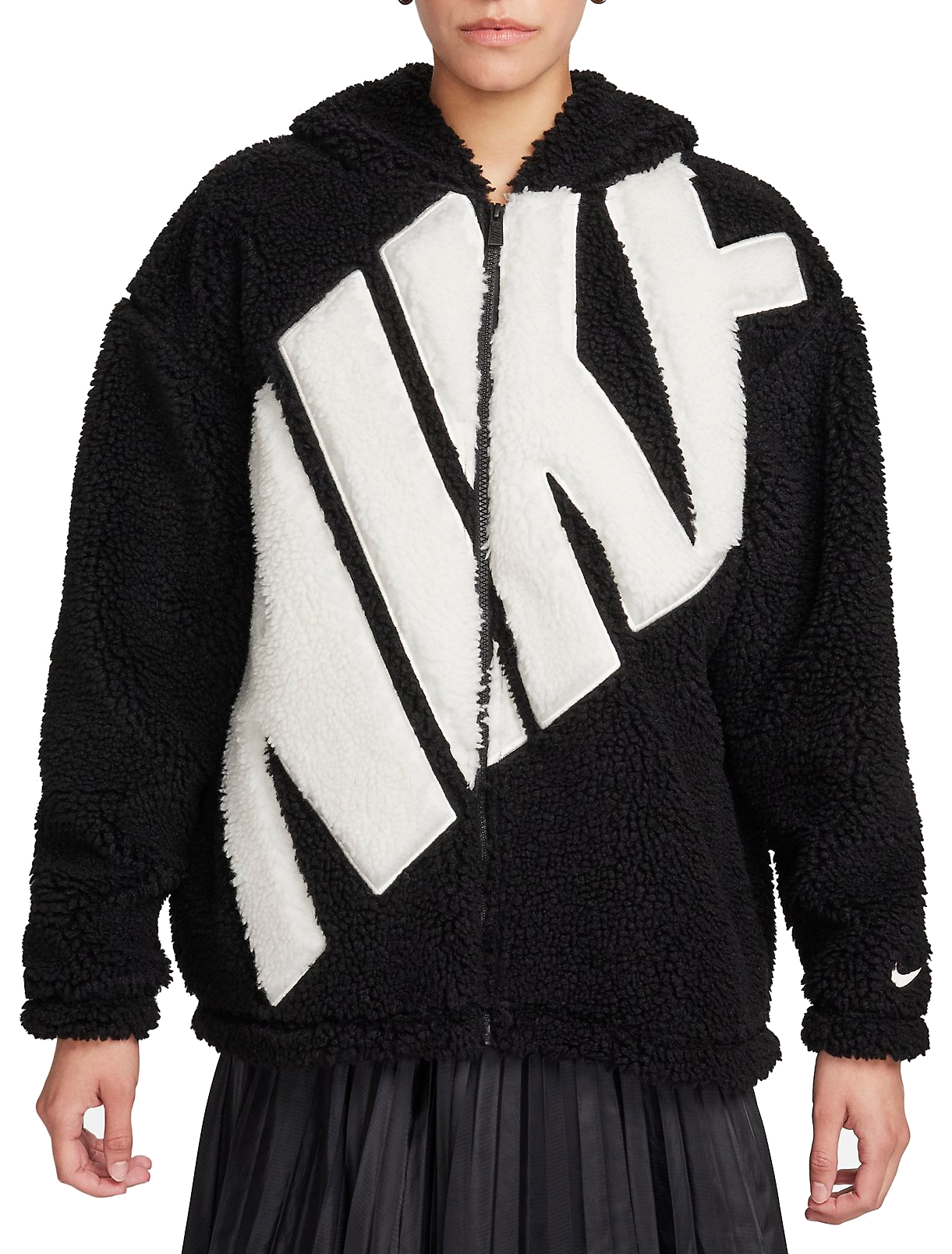Jakke Nike Logo High-Pile Jacket Sort | fb8695-010, 0