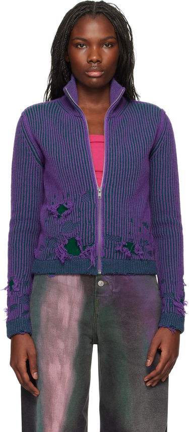 Sweater Maison Margiela Zipped Turtleneck Jacket Lilla | S62AN0133 M13076, 0