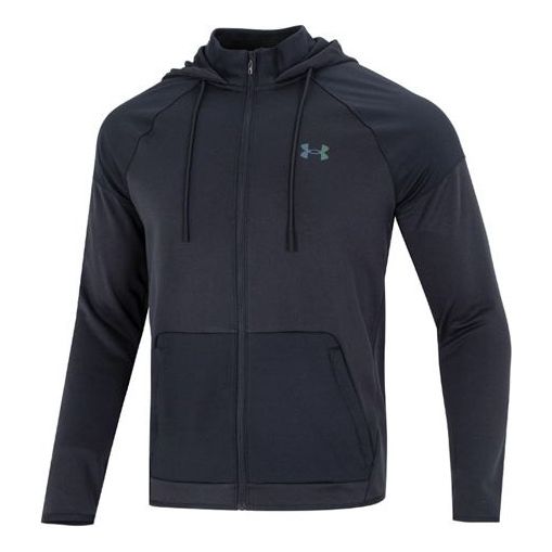 Sweatshirt Under Armour RUSH Warm-Up Full-Zip Hoodie Jacket Sort | 1373719-001