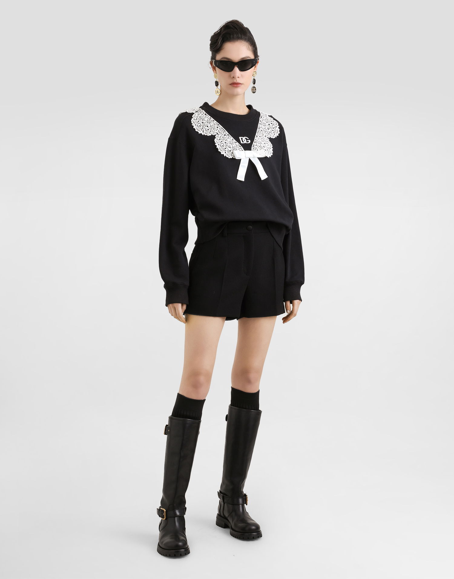 Shorts Dolce & Gabbana Dolce & Gabbana Wool Crepe Shorts Sort | FTDBHTFU2TZN0000, 1