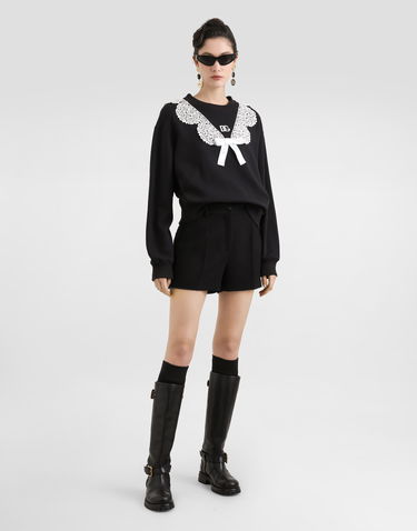 Shorts Dolce & Gabbana Dolce & Gabbana Wool Crepe Shorts Sort | FTDBHTFU2TZN0000, 1