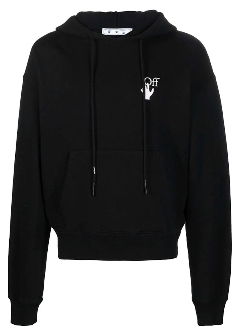 Sweatshirt Off-White Caravaggio The Lute Player Hoodie Sort | OMBB037F21FLE0091084
