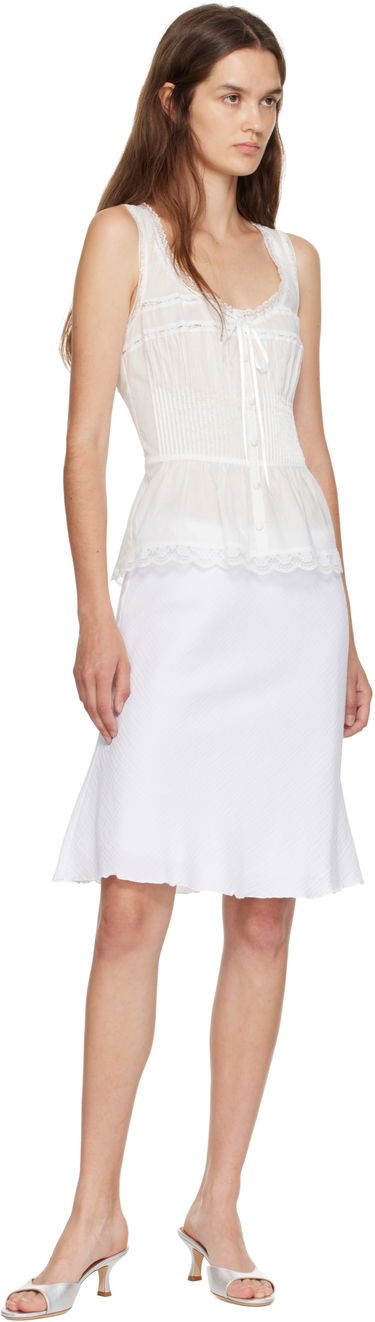 Nederdel GUIZIO Guizio Paloma Midi Skirt Hvid | P25338W157, 3