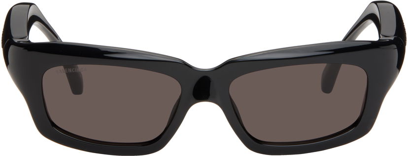 Solbriller Balenciaga Balenciaga Rectangular Sunglasses Sort | BB0385S-001