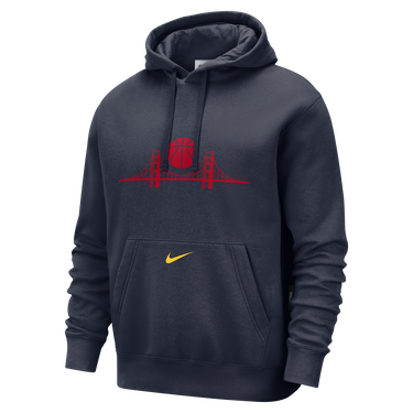 Sweatshirt Nike NBA Golden State Warriors Club City Edition Fleece Hoodie Blå | FZ0597-419, 1