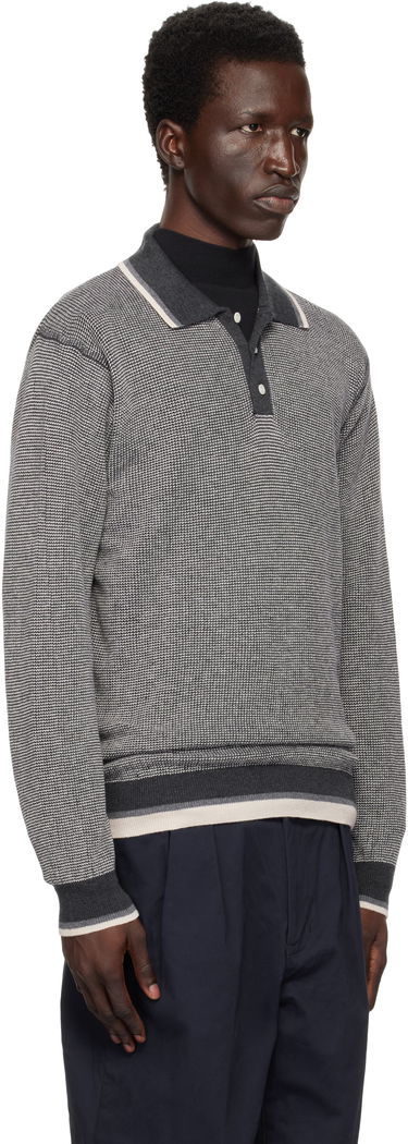Polo skjorte BEAMS BEAMS PLUS Knit Collar Line Polo Grå | 38120030156, 1