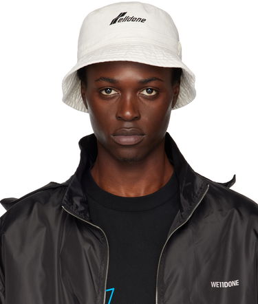 Hat We11done We11done Washed WD Logo Bucket Hat Hvid | WD-AH3-22-426-U-WH, 0