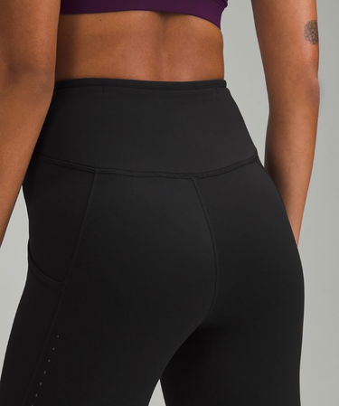 Leggings lululemon Fast and Free High-Waisted Fleece Pockets Leggings 71 cm Size 10 Sort | prod11530529, 4