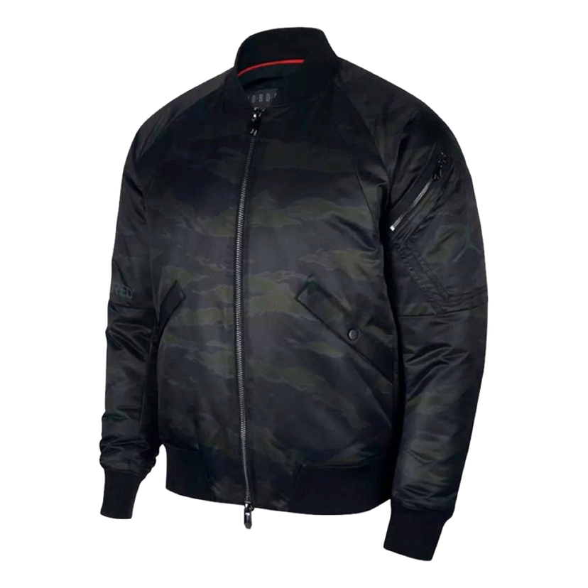 Bomberjakke Jordan Sportwear J-1 OW Camo Bomber Jacket Sort | AH0687-013