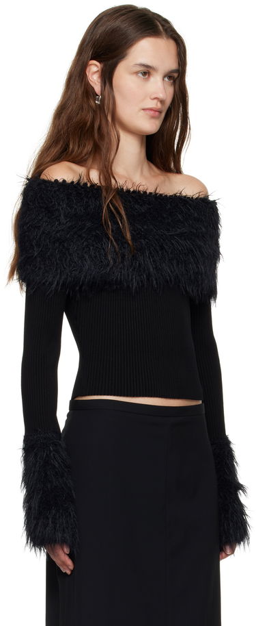 Sweater Jean Paul Gaultier Jean Paul Gaultier Ribbed Off-The-Shoulder Sweater Sort | 25/03-W-PO018-K005-00, 1