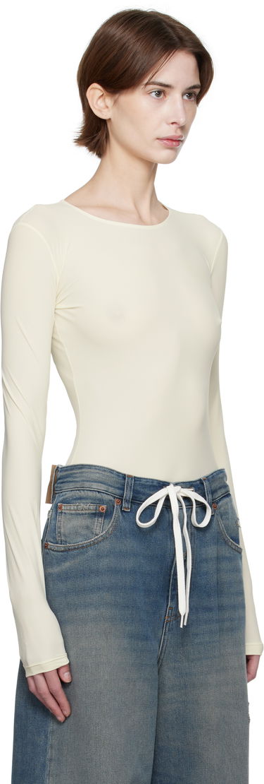 Krop Maison Margiela MM6 Maison Margiela Jersey Lycra Bodysuit Beige | S62NA0077 S20518, 1