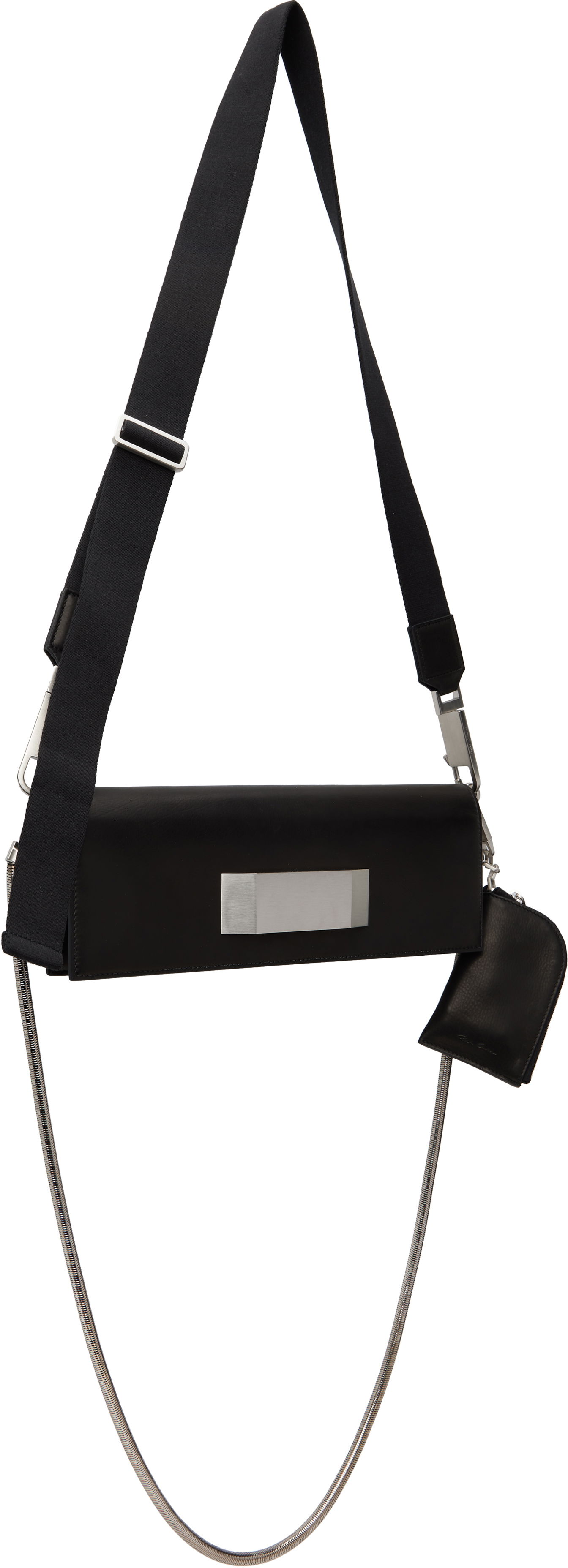 Skuldertaske Rick Owens Rick Owens Hollywood Griffin Baguette Bag with Metal Detail Sort | RO01E7442 LBLWEH, 1