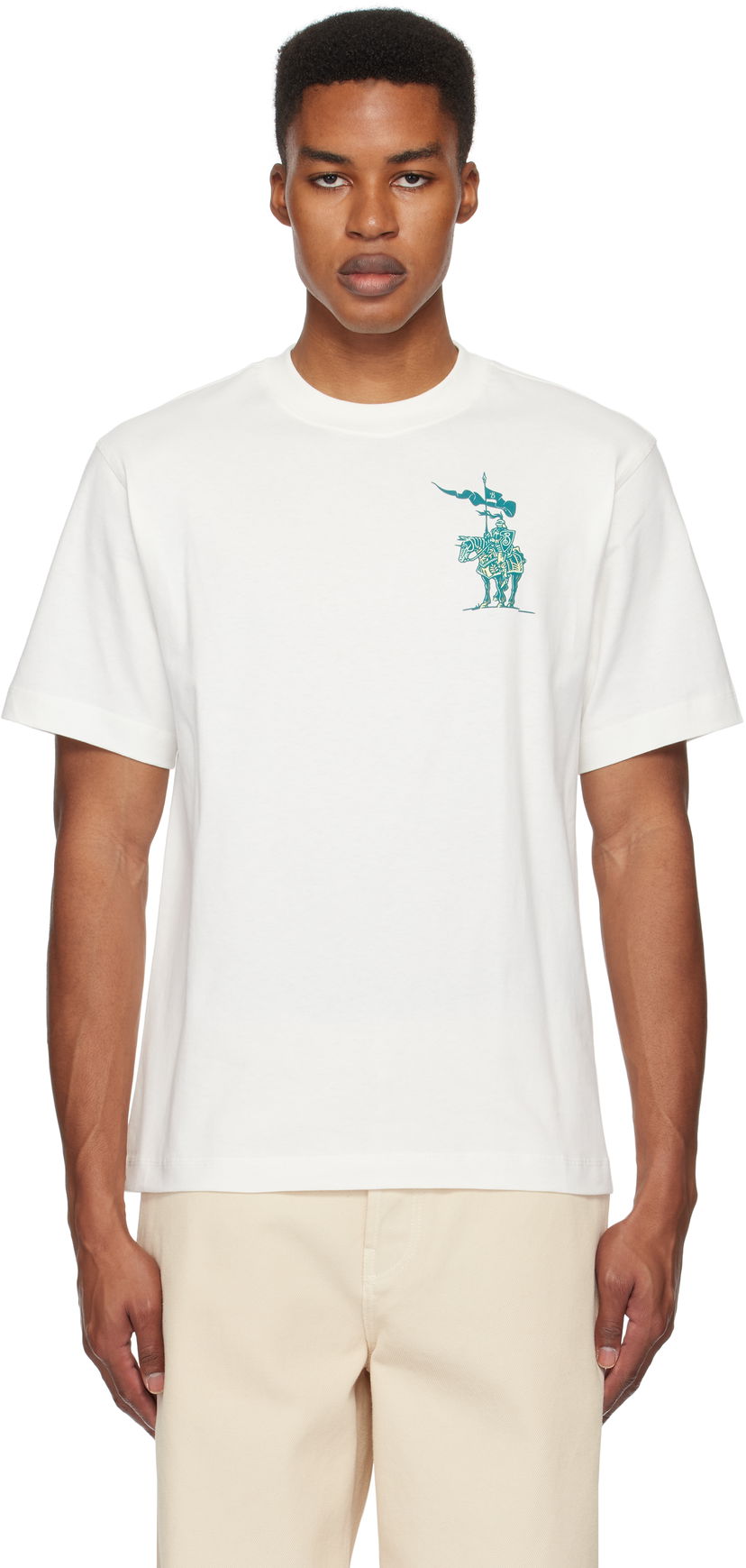 T-shirt Burberry Cotton T-Shirt With Print Hvid | 8102451