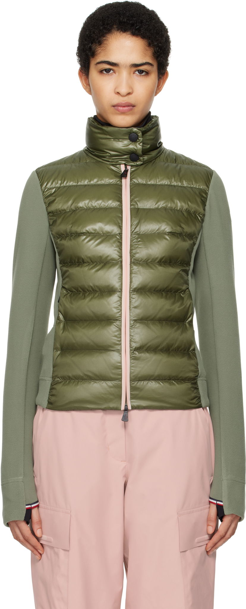 Puffer jakke Moncler Moncler Grenoble Padded Zip-Up Down Jacket Grøn | J20988G0001980093