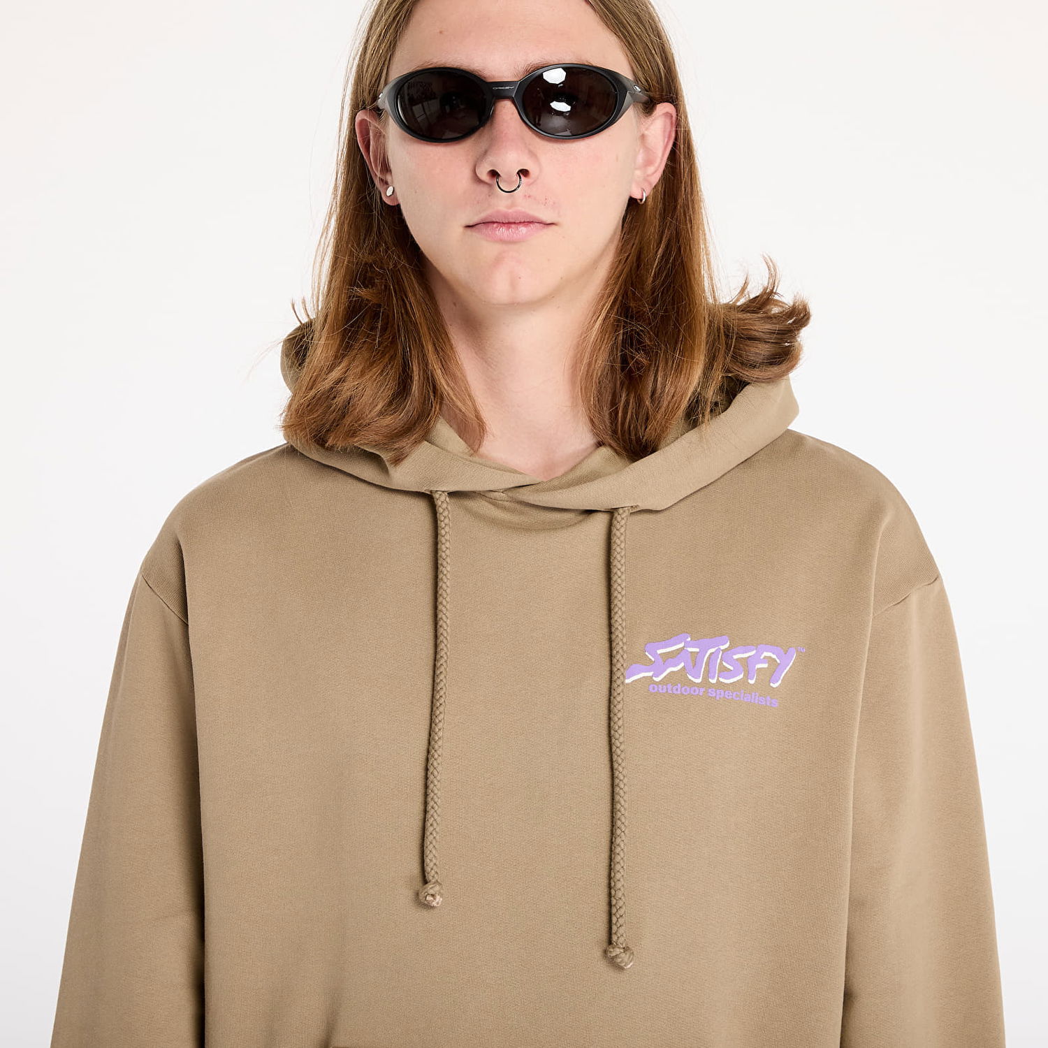 Sweatshirt Satisfy SoftCell Hoodie Beige | 5093-SFR-90S, 1