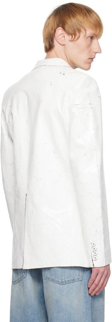 Jakke Maison Margiela MM6 Maison Margiela Painted Blazer Hvid | SH2BN0010 M35437, 2