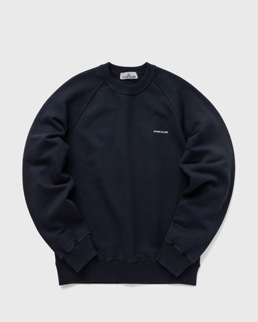 Sweater Stone Island Logo Flocked Crewneck Sort | 801560755.V0020, 0
