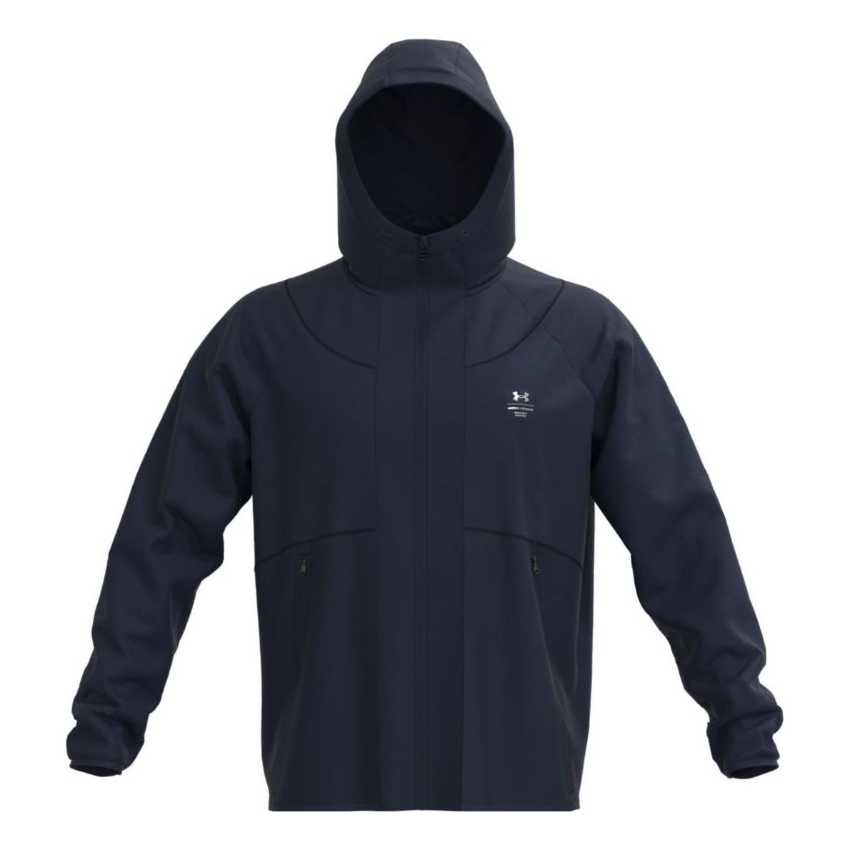 Vindjakke Under Armour Rush Fleece Full Zip Hoodie Jacket Blå | 1373806-410, 0