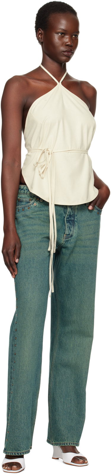 Tanktop Baserange Baserange Mar Halter Neck Wrap Camisole Beige | TOMA-WS-000, 3