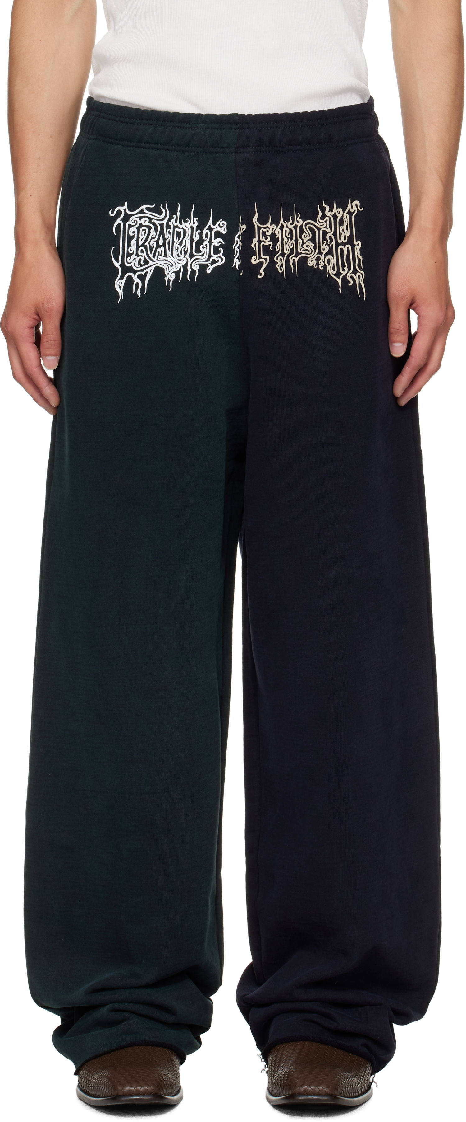 Joggingbukser VETEMENTS Vetements Cradle of Filth Cut-Up Baggy Sweatpants Mørkeblå | UCF76SP850EN, 0