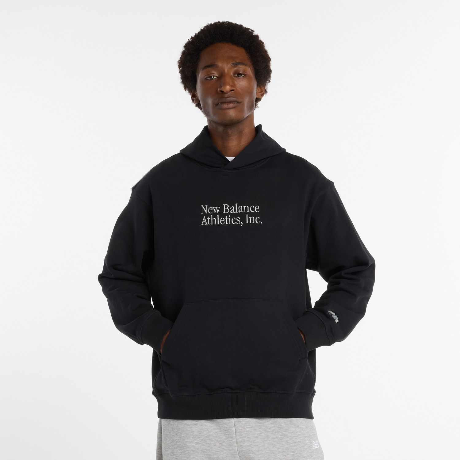 Sweatshirt New Balance Athletics, Inc. Hoodie Sort | NBMT53925BK, 0